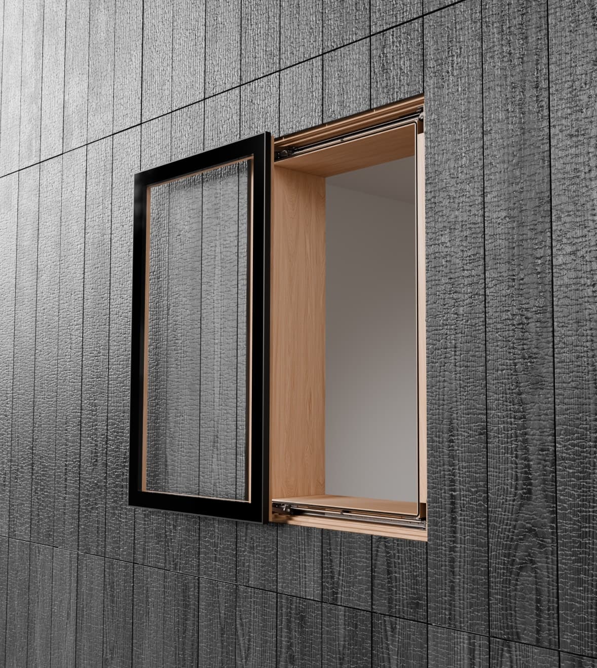 Vent and slide window with the fitting MOVISTA